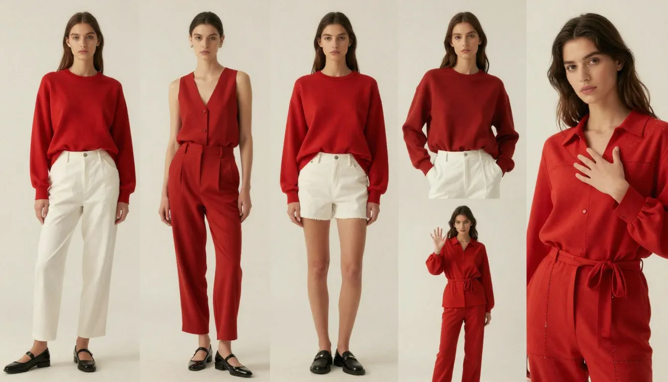 Red and White Outfits