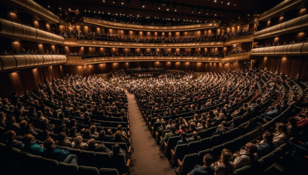 Stage view of the DealBook Summit 2025 with speakers seated in front of a live audience at Jazz at Lincoln Center.